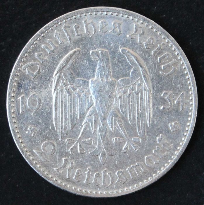 монета 2 марки 1925,1934,1939,серебро