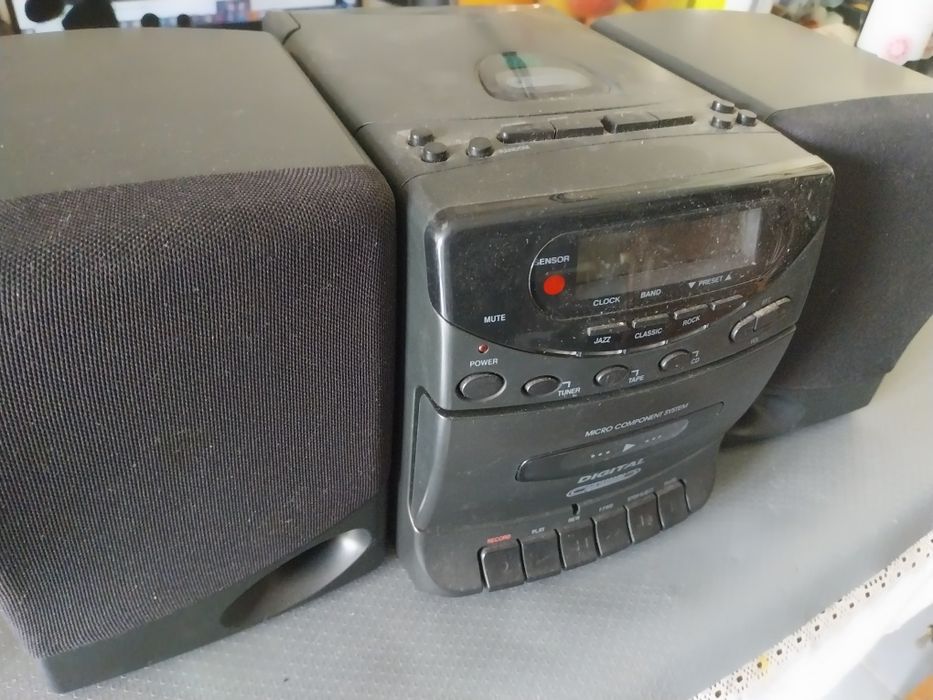 Aparelho som mini cd/radio/k7 colunas