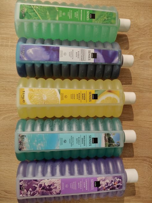 Avon Nowy zestaw 5 x płyn do kąpieli 1000 ml