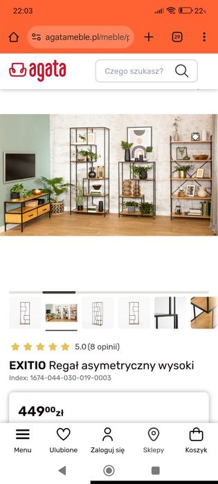 Regał exitio loft Agata meble