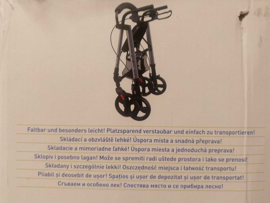 NOWY Rollator Wózek Chodzik Hamulce Regulowany Krzesełko Torba