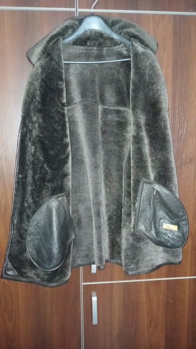Натуральна чоловіча дублянка Valder 52 розмір, зимова, шкіра, хутро
