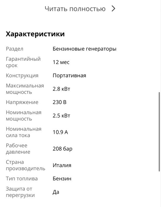 Генератор бензиновый Bisonte SK2800