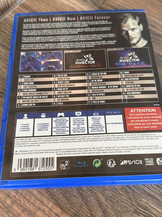 PlayStation Ps 4 Ps 5 Avicii Invector Encore Edition PL!
