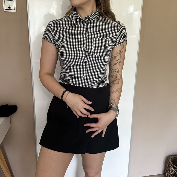 koszula w kratke na krotki rekaw