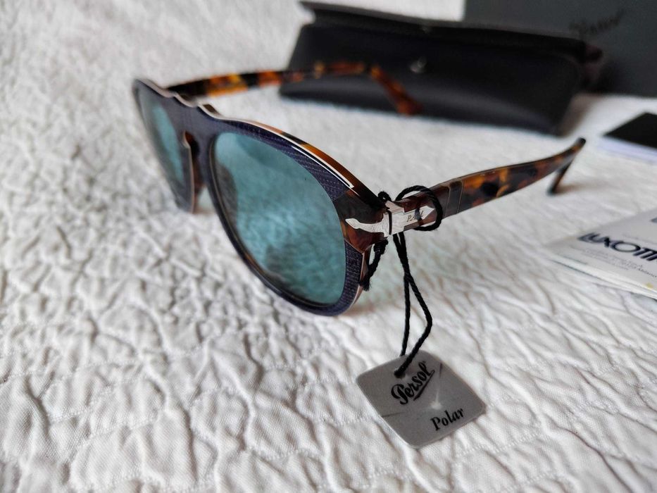 Persol PO0649 Blue Prince of Wales & Havana – Polarized Blue – Novos | Handmade in Italy