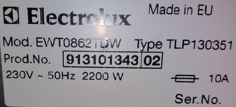 pralka Elektrolux top 6 kg