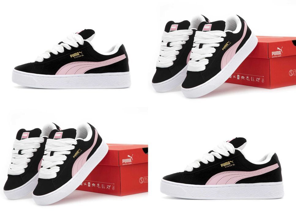Женские кеды Puma Suede XL Black Pink 36-41 Хит Весны 2025! Наложка!
