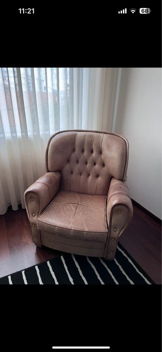 Poltrona Vintage Pele