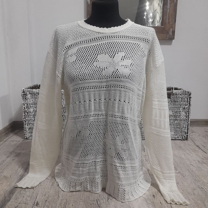 Kremowy sweterek vintage M