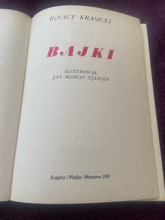 Ignacy Krasicki Bajki