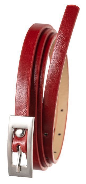 Cienki Pasek Damski Z Gładkiej Skóry Ekologicznej - Cavaldi