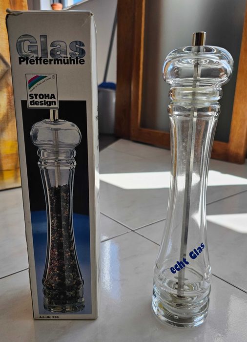 Moinho de pimenta em vidro