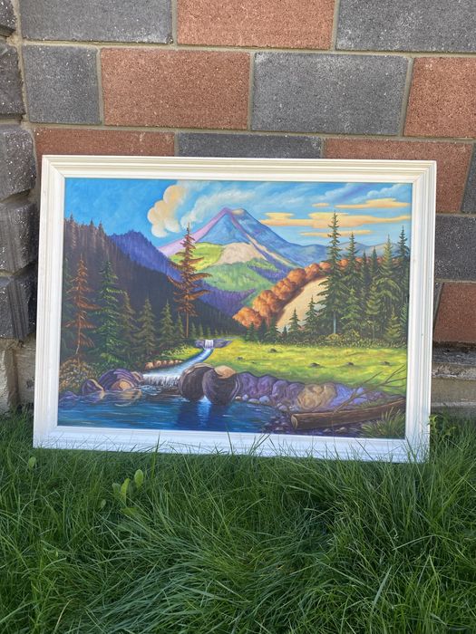 Велика картина гірський пейзаж 104см/80см