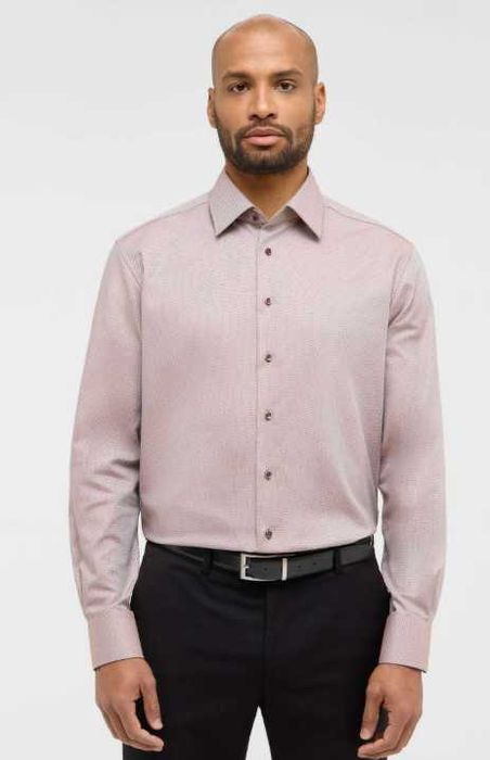 Чоловіча сорочка ETERNA MODERN FIT Natural Stretch, бежево-коричневого кольору, 2132-25-X171 - Динамічна бавовна, розмір 42 16 1/2 (L)