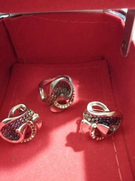 Комплект сережки і кольцо