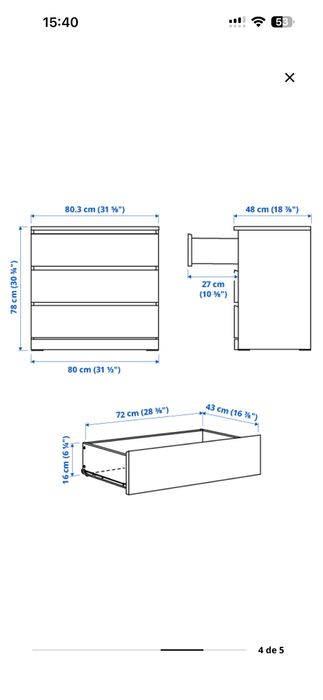 Cómodas ikea malm