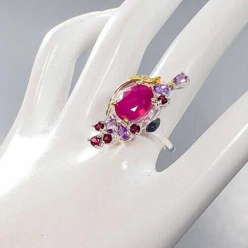 Pierscionek srebrny z naturalnym Rubinem!!!