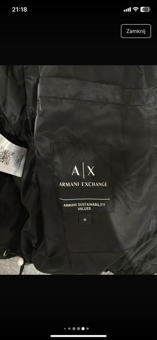 Męska kurtka zimowa  Armani Exchange