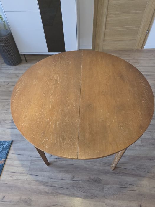 Stół okrągły rozkładany prl