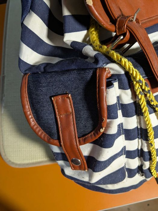 Plecak marynarski paski granatowo-białe