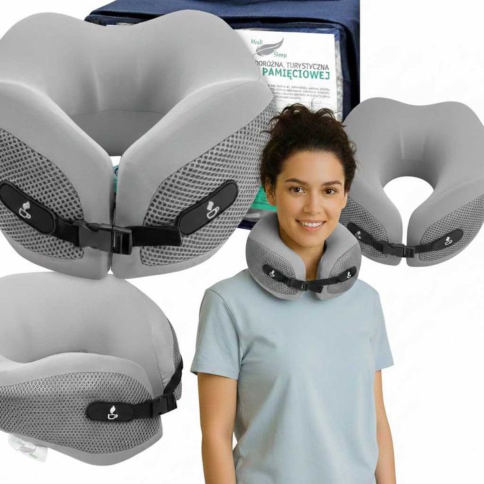 PODUSZKA PODRÓŻNA Wygoda Zagłówek do Samochodu Samolotu ROGAL na Szyję