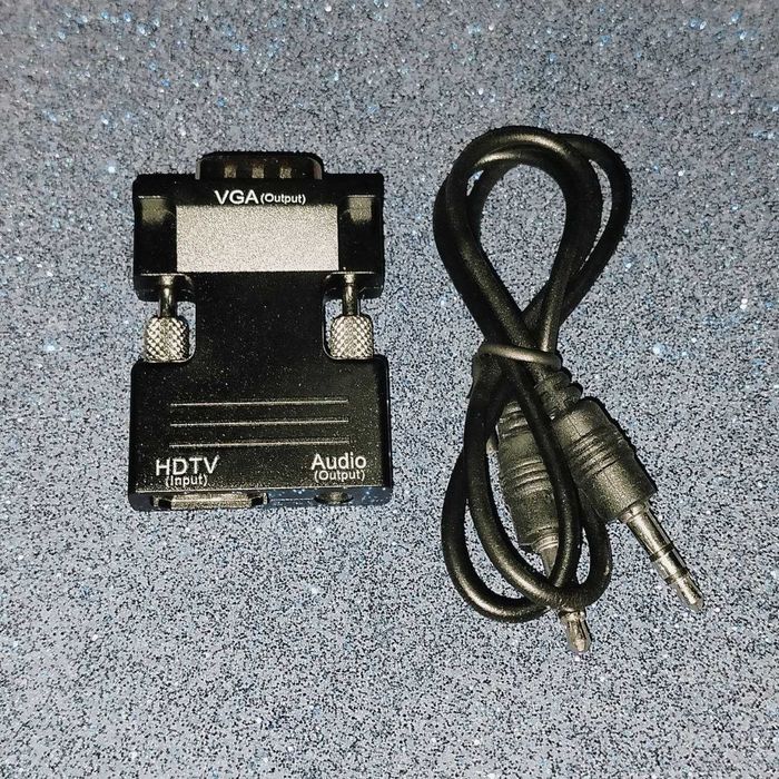 Перехідник hdmi на vga з аудіо кабелем, переходник