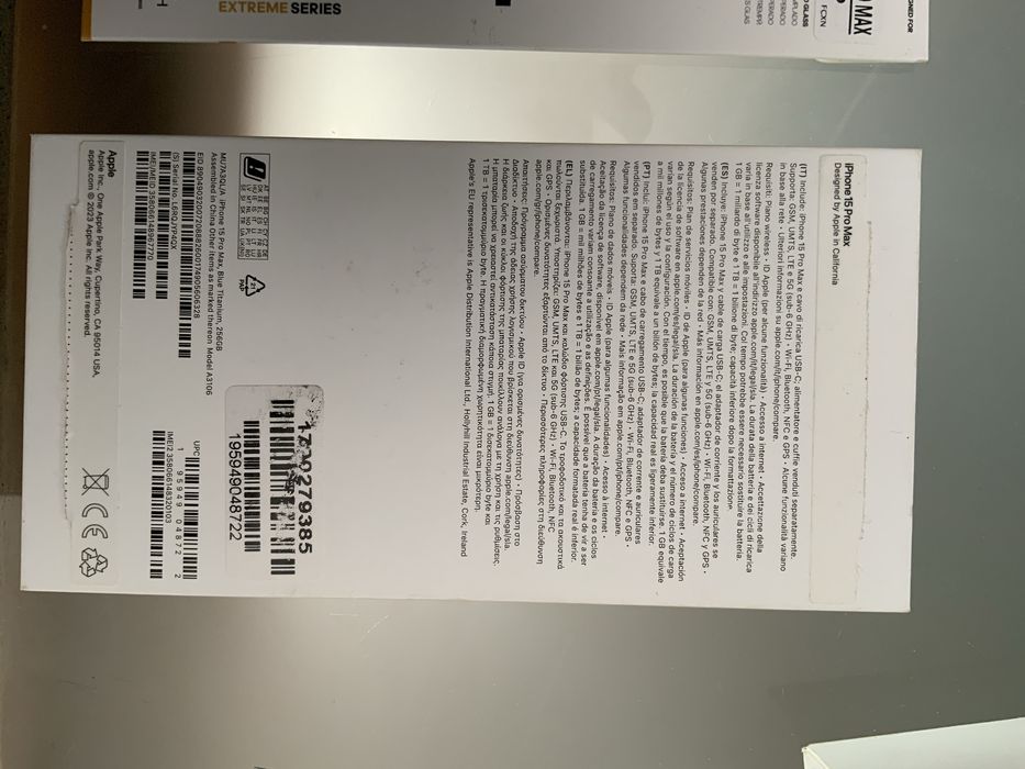 iPhone 15 Pro Max 256GB Blue Titanium com Capa Pelicula e Fatura para Garantia