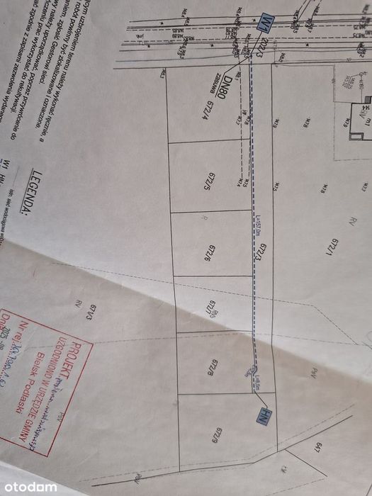 Działka budowlana Dubiażyn WZ Woda