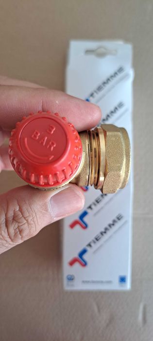 Válvula de segurança de 3/4" de 3 Bar e 90°C