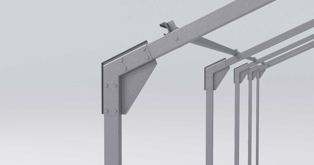 Konstrukcja stalowa 6.5x12x3 hala wiata garaż hangar magazyn