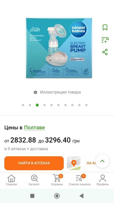 Молокоотсос / молоковідсмоктувач Canpol babies EasyStart