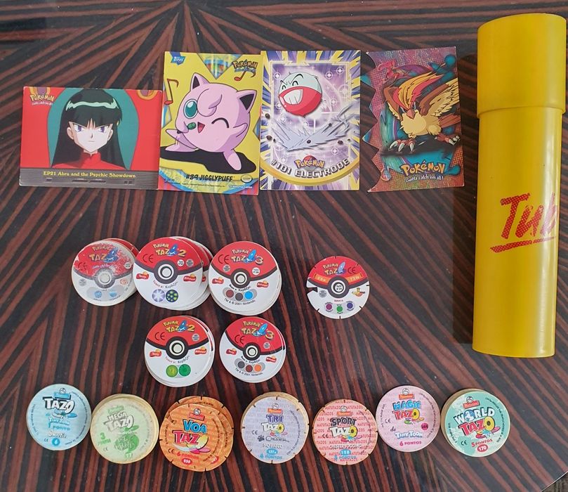 Pokémon Tazos. 1, 2, 3, evolutazos e voa tazos, matutazos