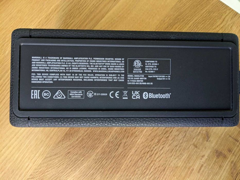 Bluetooth-колонка Marshall Middleton Black and Brass оригінал