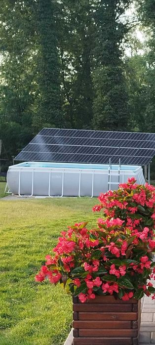 Basen ogrodowy stelażowy 488x244x107 zestaw używany