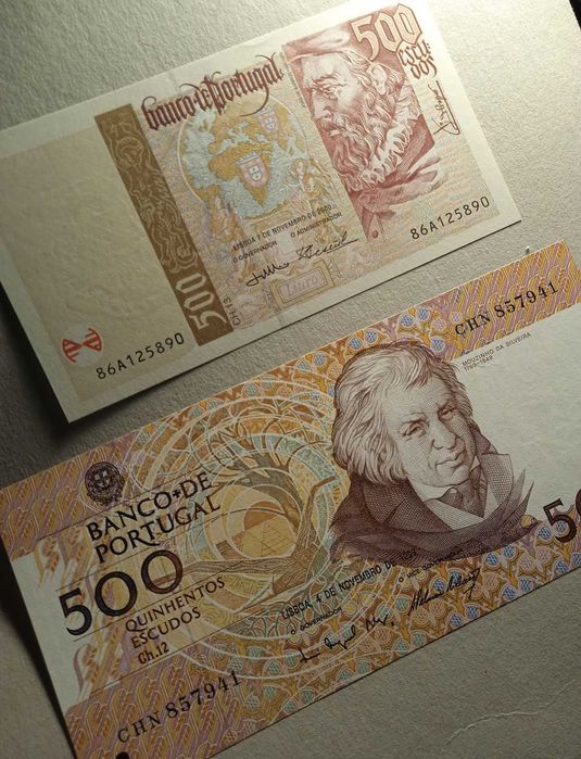 Colecção de 4 Notas 500 escudos - Portes Grátis