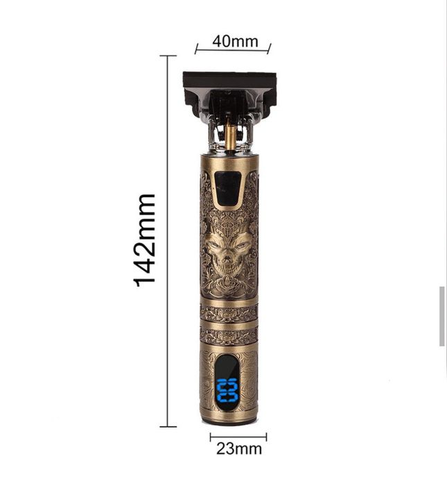 Máquina de cabelo estilo vintage t9 com LCD SELADO