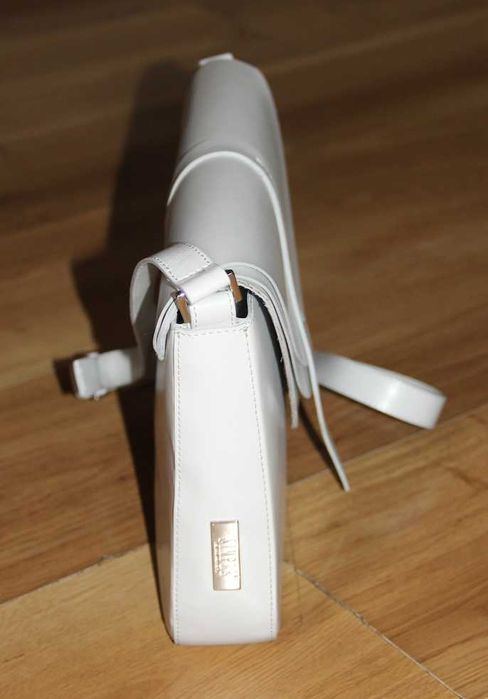 simple Biała szara torebka skóra skórzana Torba wojas pinko furla