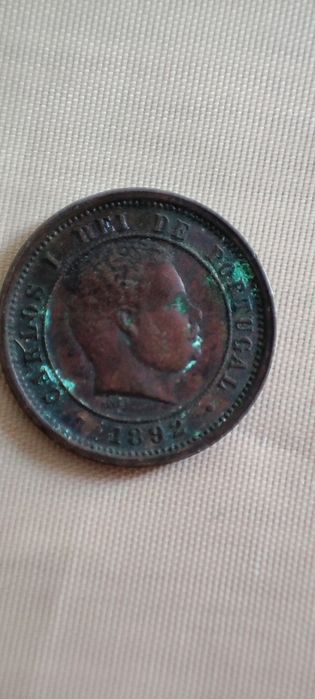 Lote 4 Moedas 5 Réis D. Carlos I Portugal (1892, 1893)