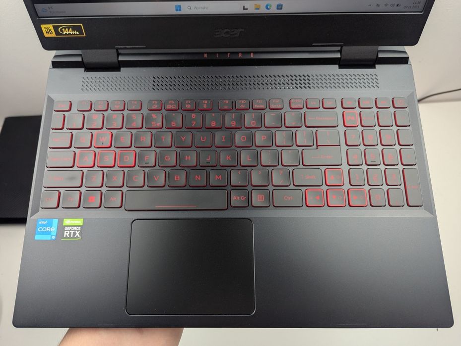 LAPTOP GAMINGOWY Acer Nitro RTX 3050 i5-12500H 165hz komputer