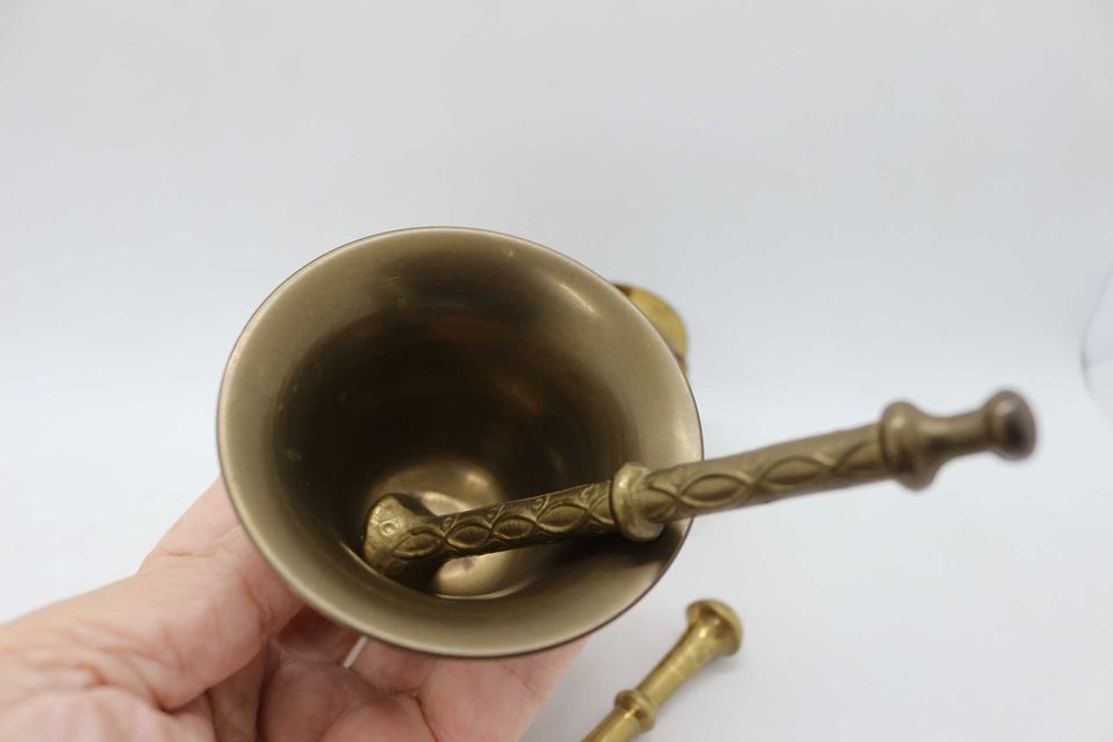 Antigo Almofariz em Bronze completo XIX