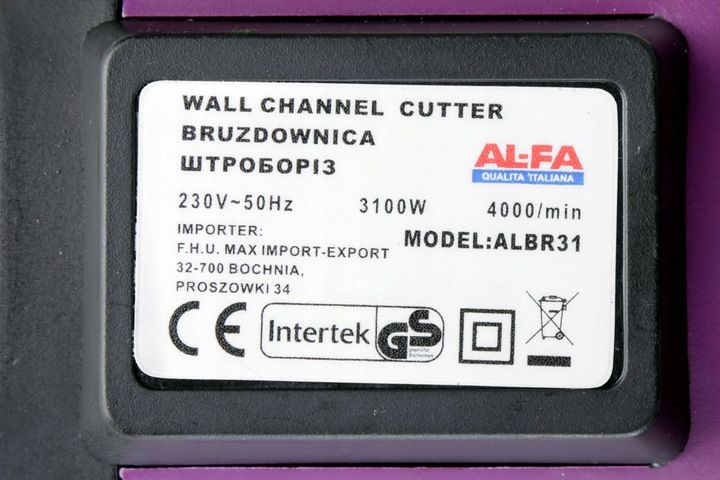 Bruzdownica Elektryczna Do Betonu Frezarka Zestaw Narzedzia Tarcze 310