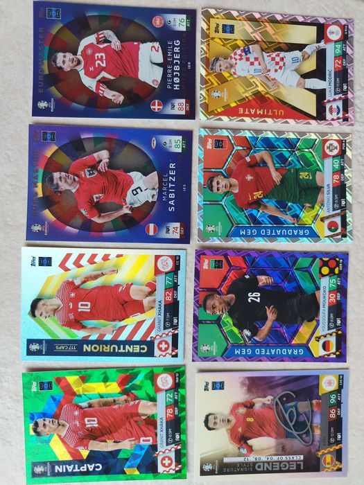 Cromos Match attax euro 2024 Cristiano Ronaldo e outros jogadores