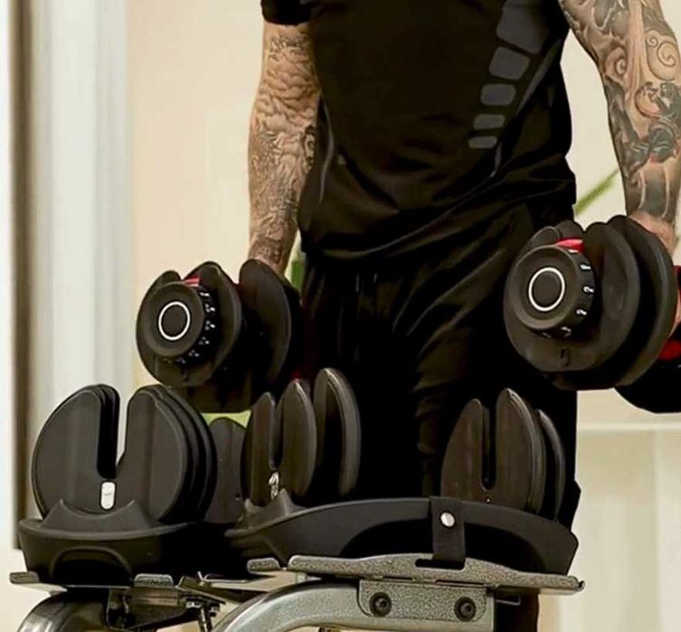 гантеля регульована до 40 кг гантелі на підставці гантель17 рівнів ваг