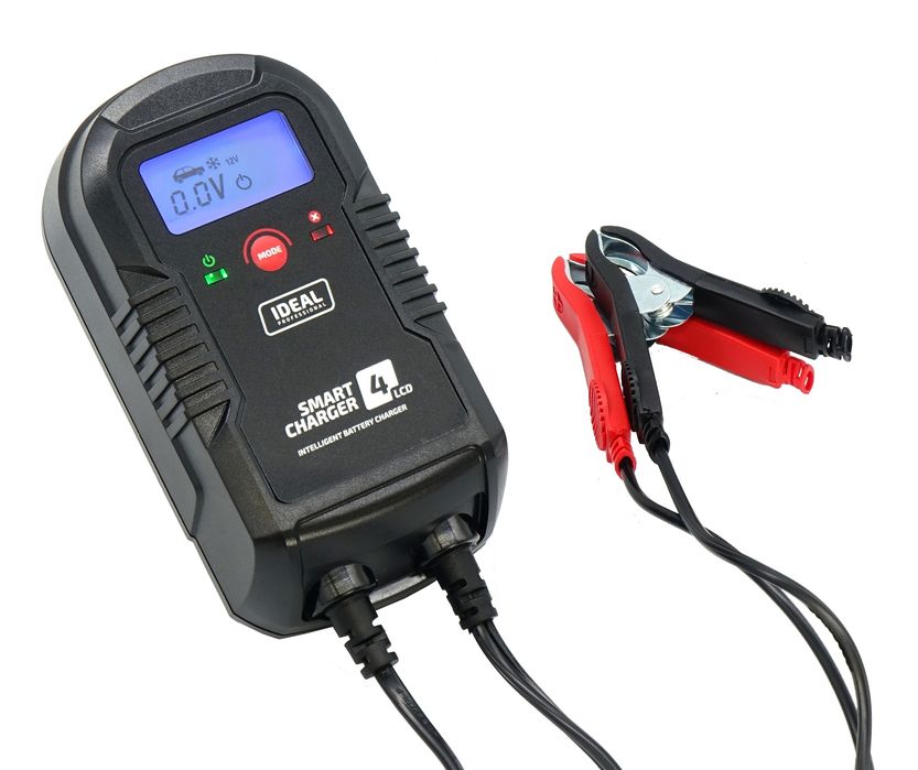 prostownik automatyczny smart charger lcd 4 6/12v 4a agm gel efb wet