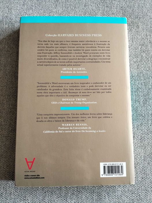 Livro "Recomeçar de novo" de Jeffrey Sonnenfeld & Andrew Ward