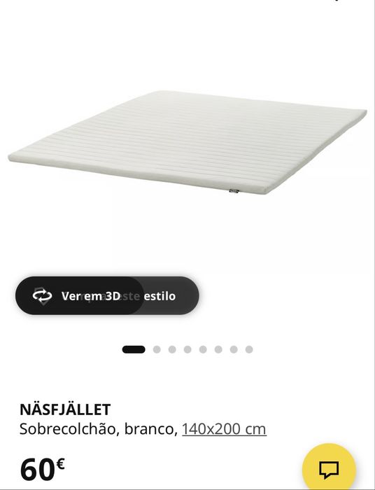 Colchão de casal, protetor e cama