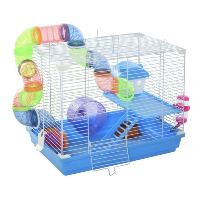 Gaiola para hamster com tuneis e andar