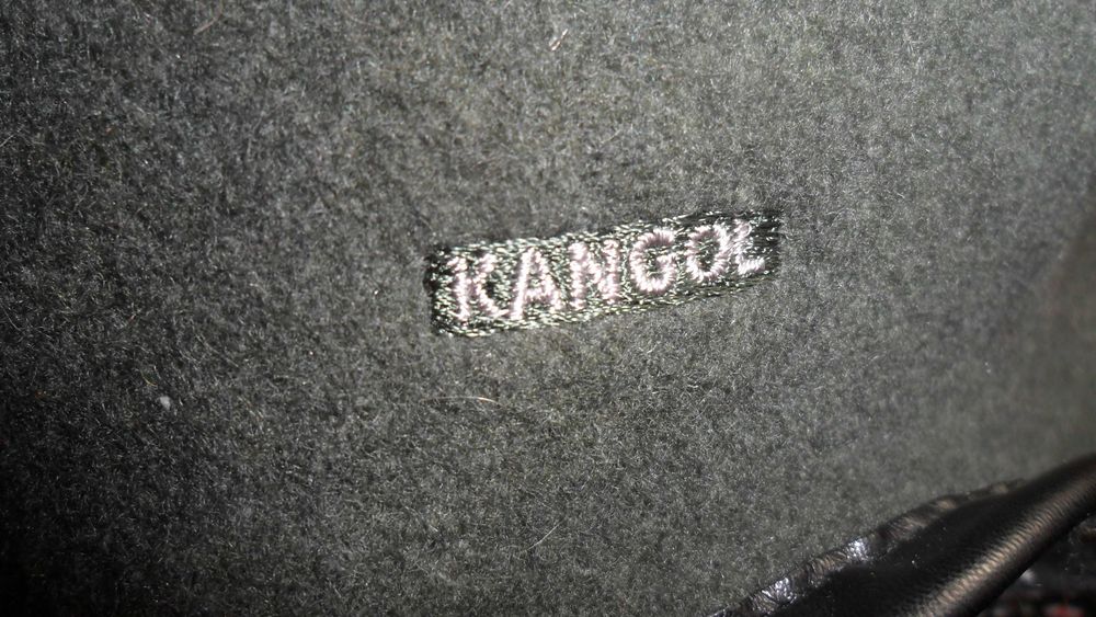 Kangol-oliwkowy beret vintage L/wena