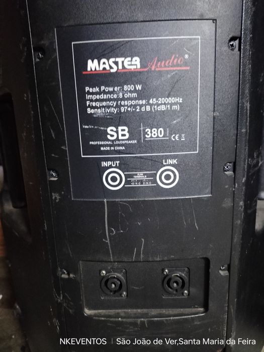 Par de colunas de 15" master audio